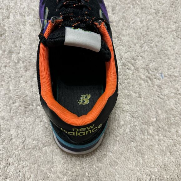 New Balance 574 Men’s Size 9 Black Purple Orange Blue Custom ML574PT2 - Picture 10 of 16